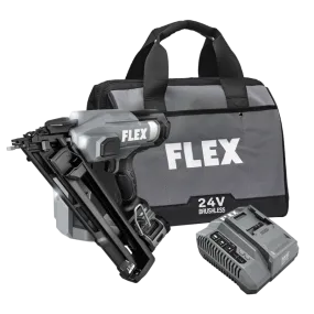 FLEX FX4311B-1A 15Ga Angled Nailer Kit (1x2.5Ah Battery 160W Charger)