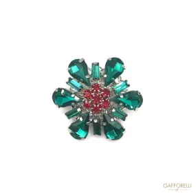 Floral Rhinestone Button - Art. 9276