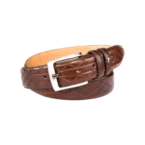 Germaine Diamond Leather Belt