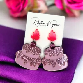 Happy Birthday Earrings - Birthday Accessories, Birthday Queen, Birthday Girl Earrings, Happy Birthday