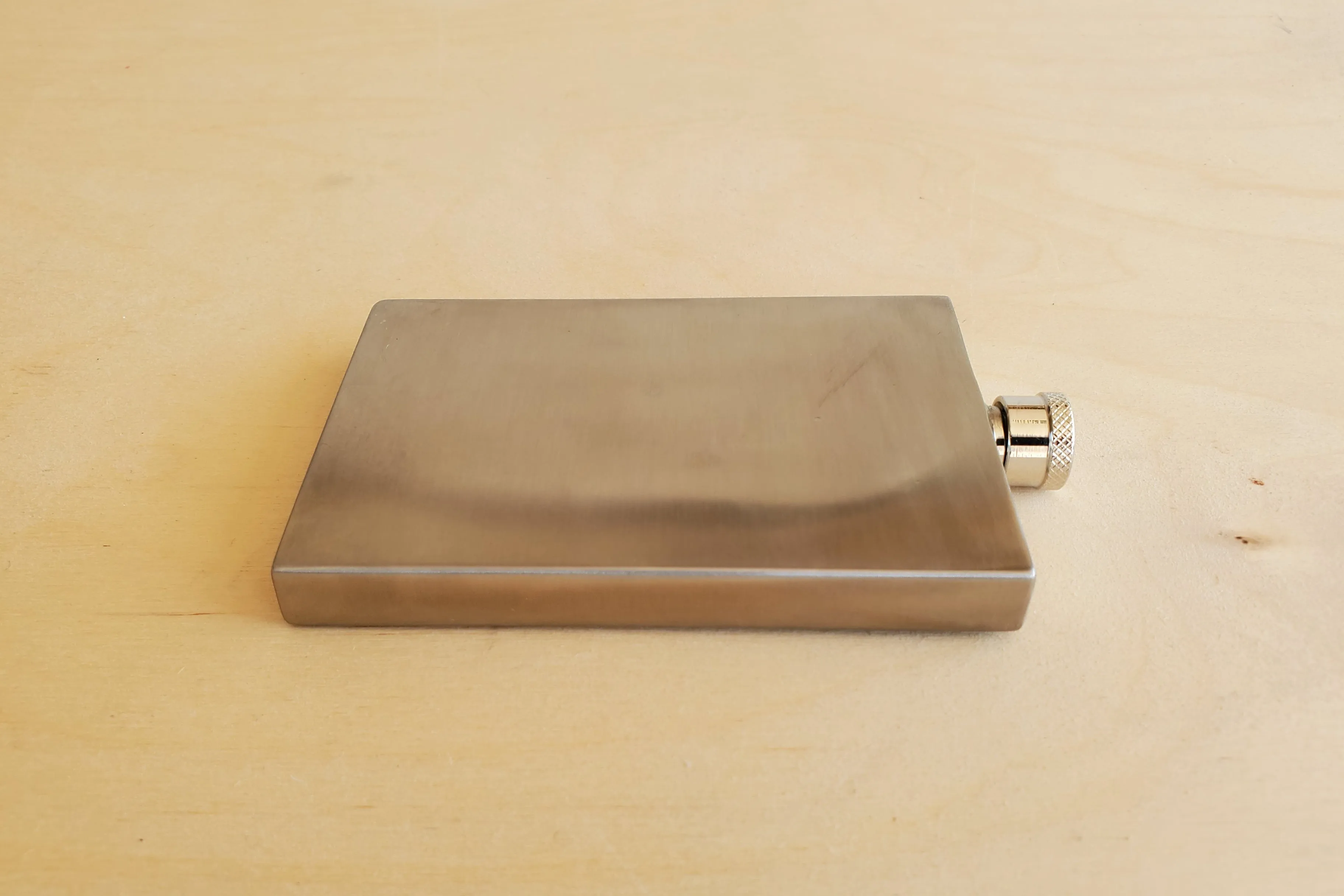 Hip Flask 3oz Square in Stainless Steel