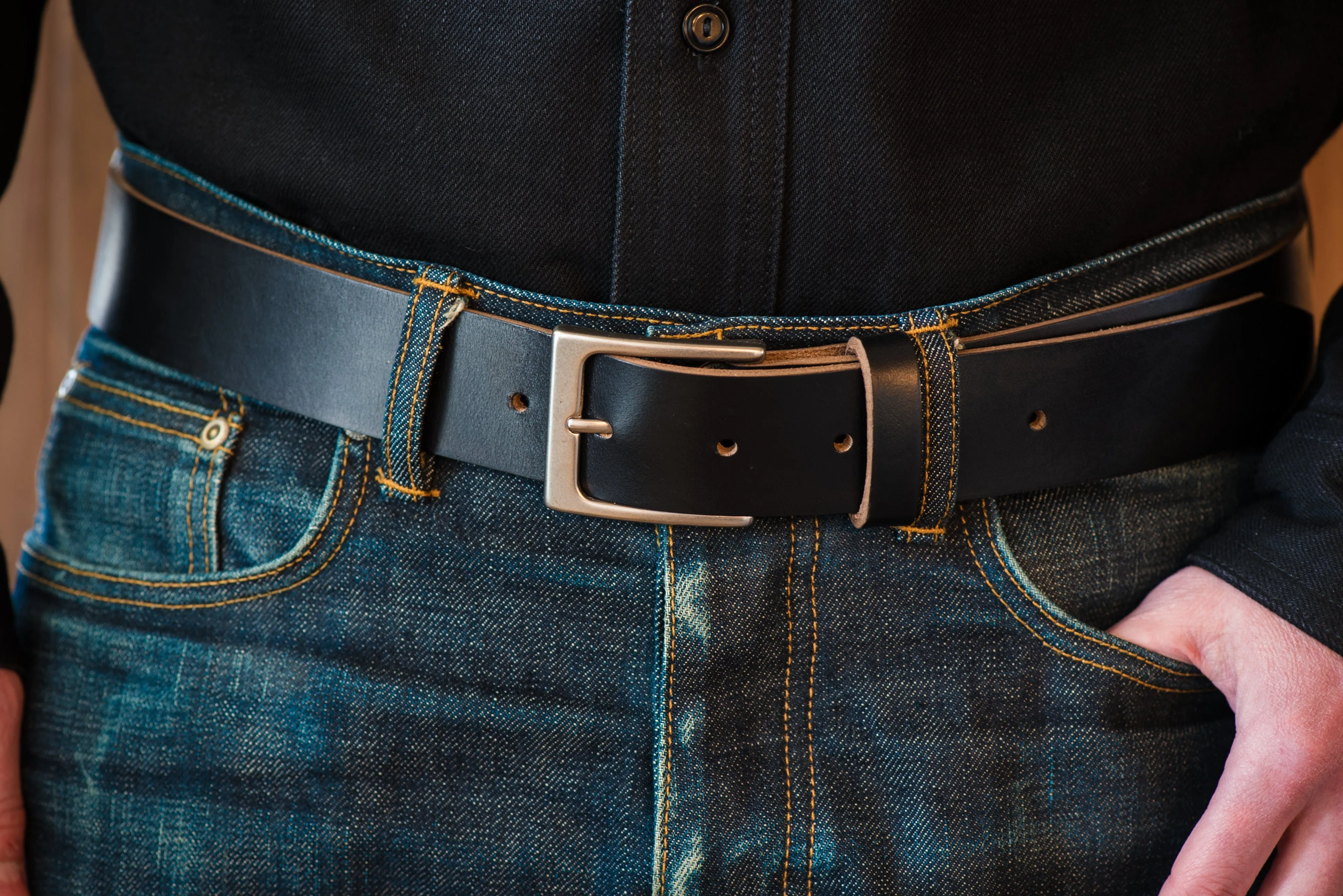 Horween Leather Belt – Handmade in USA – Black