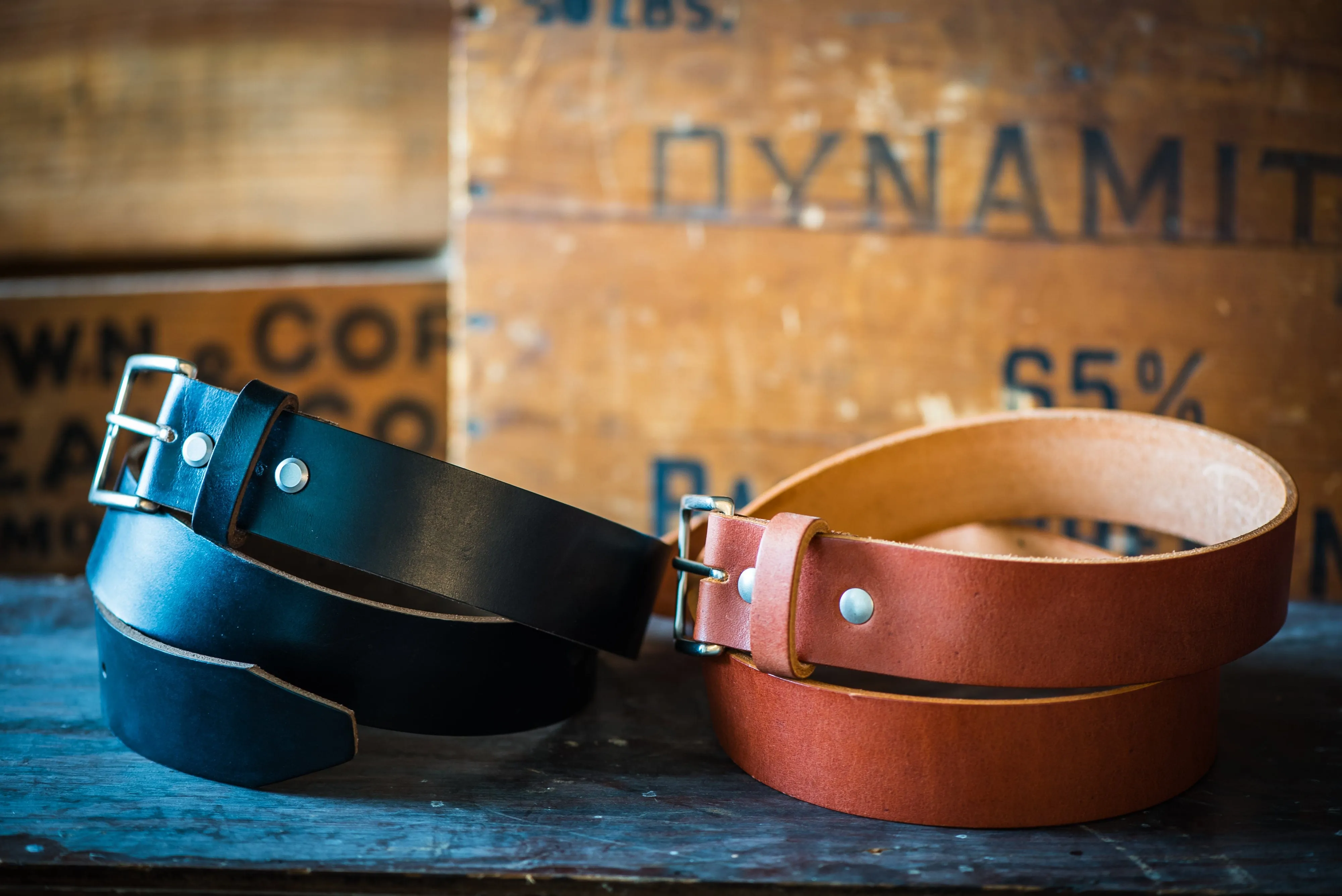 Horween Leather Belt – Handmade in USA – Black