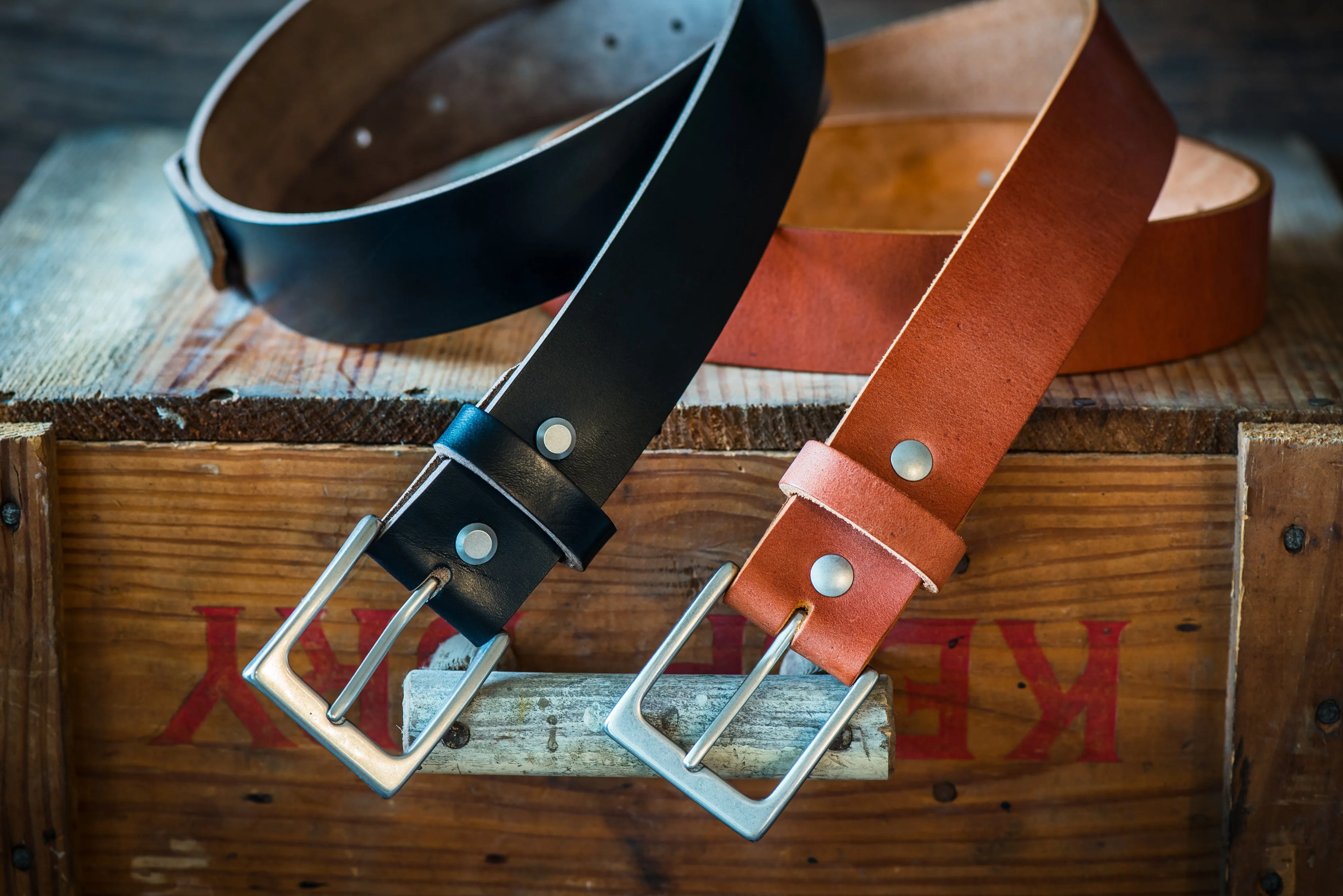 Horween Leather Belt – Handmade in USA – Black