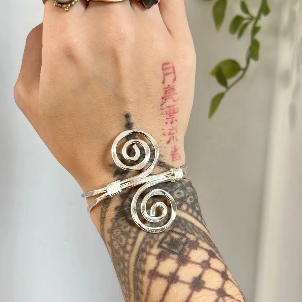 In the Balance • Silver Spiral Cuff