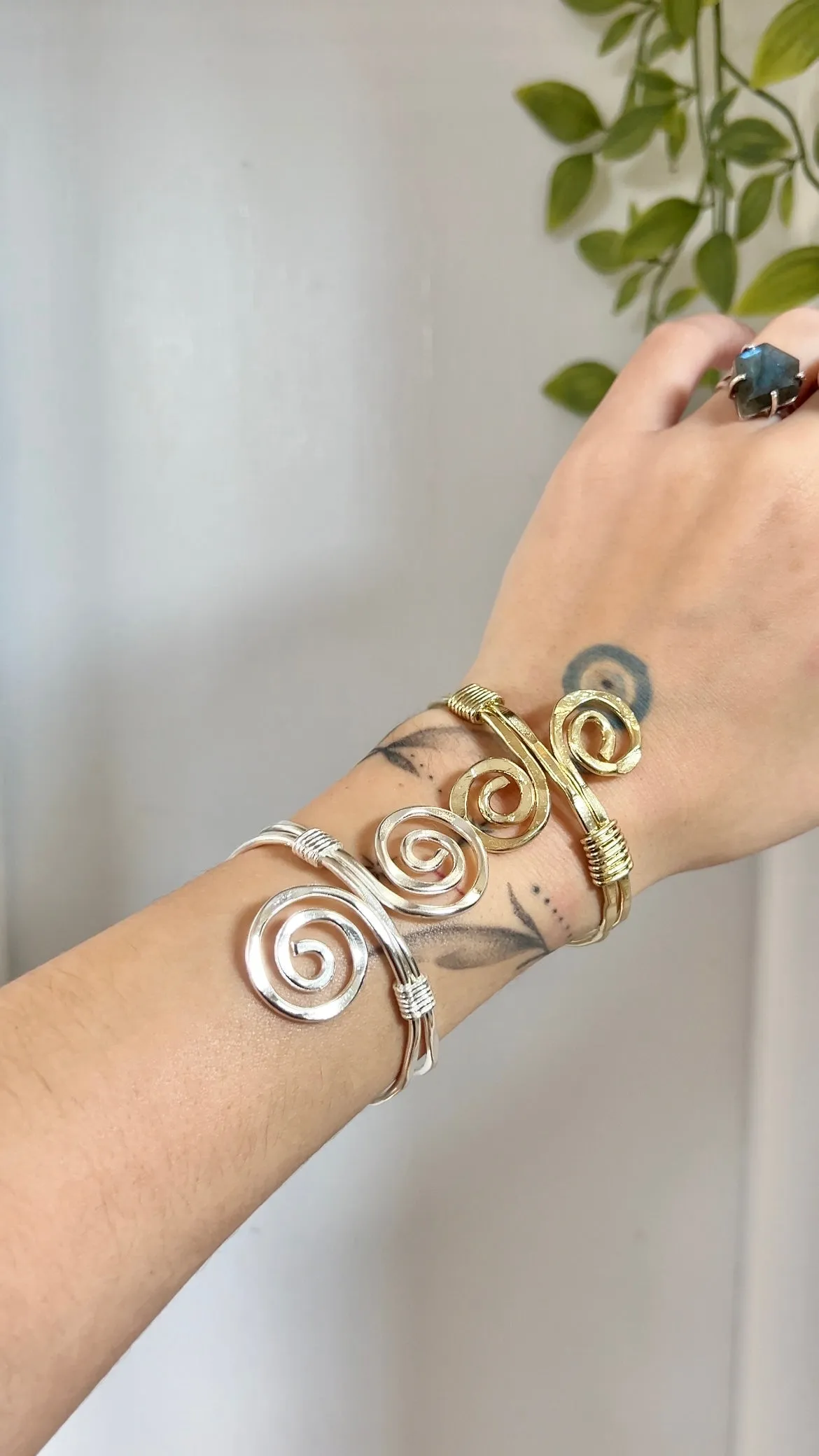 In the Balance • Silver Spiral Cuff