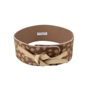 Isah Belt | Giraffe | Brown Spotted Cow Hair