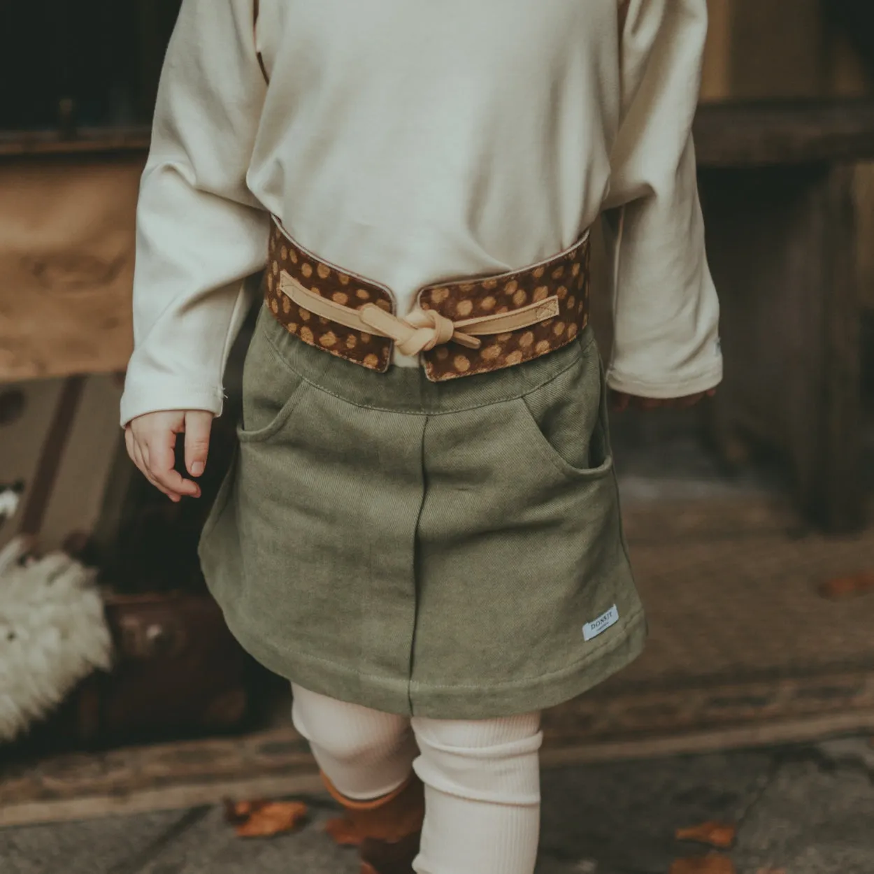 Isah Belt | Giraffe | Brown Spotted Cow Hair