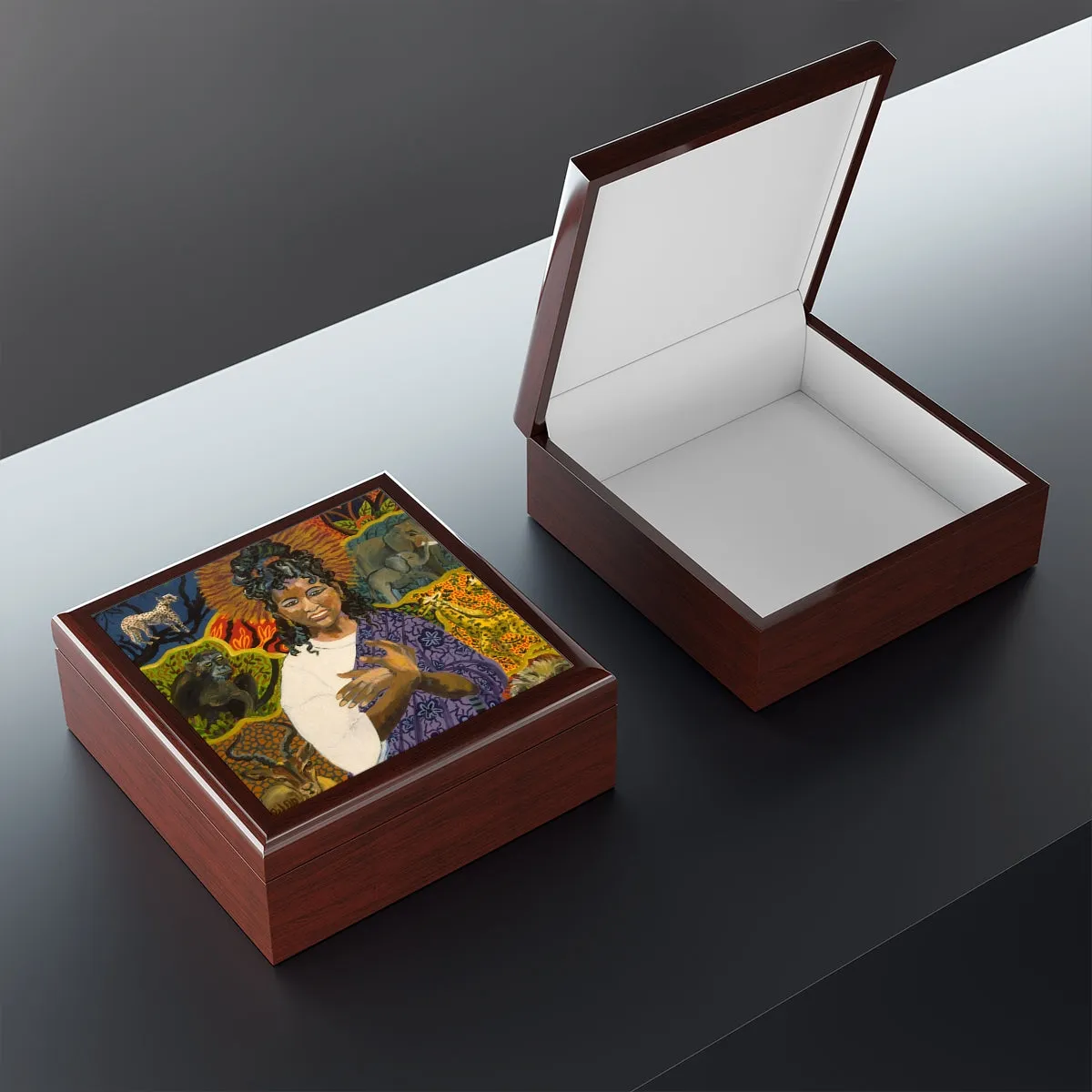 Jewelry and Keepsake Box "African Madonna"