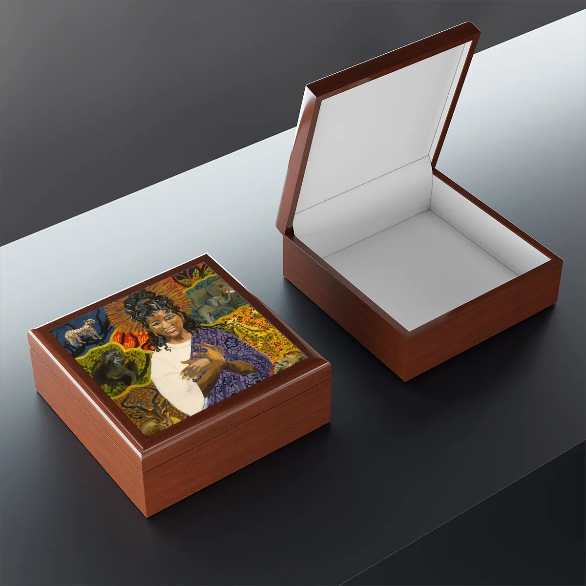 Jewelry and Keepsake Box "African Madonna"