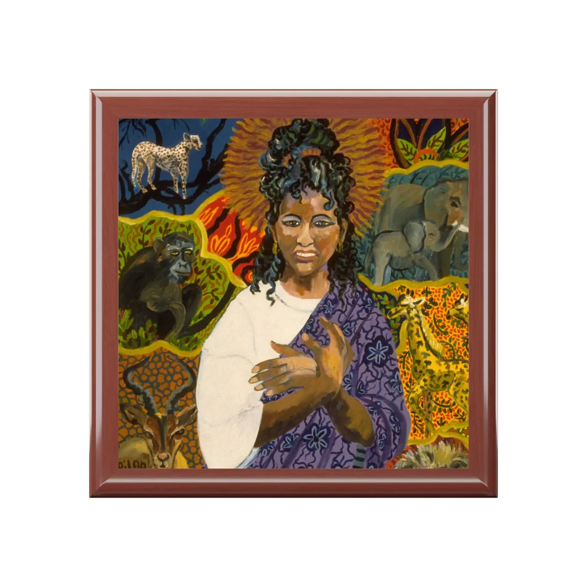 Jewelry and Keepsake Box "African Madonna"