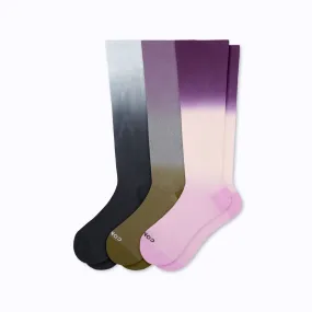 Knee-High Compression Socks – 3 Pack Ombre