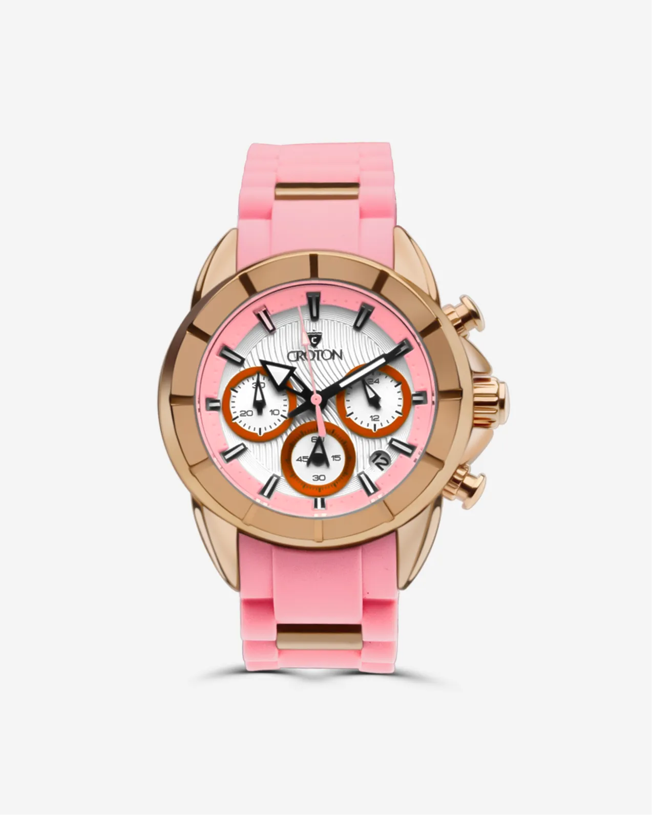 Ladies Rosegold Case Chronomaster with Silicon Strap