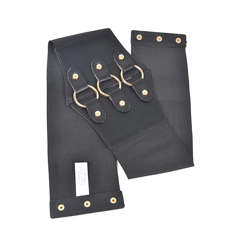 Leather Elastic O Ring Corset Belt