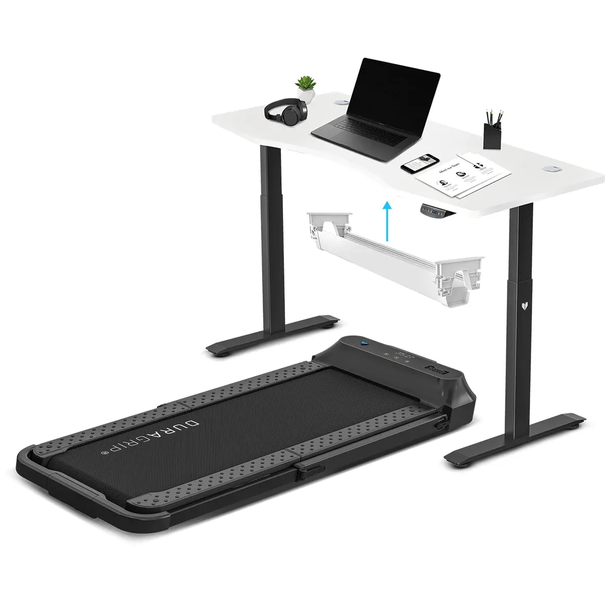 Lifespan Fitness V-FOLD Treadmill with Ergo Desk Automatic Standing Desk