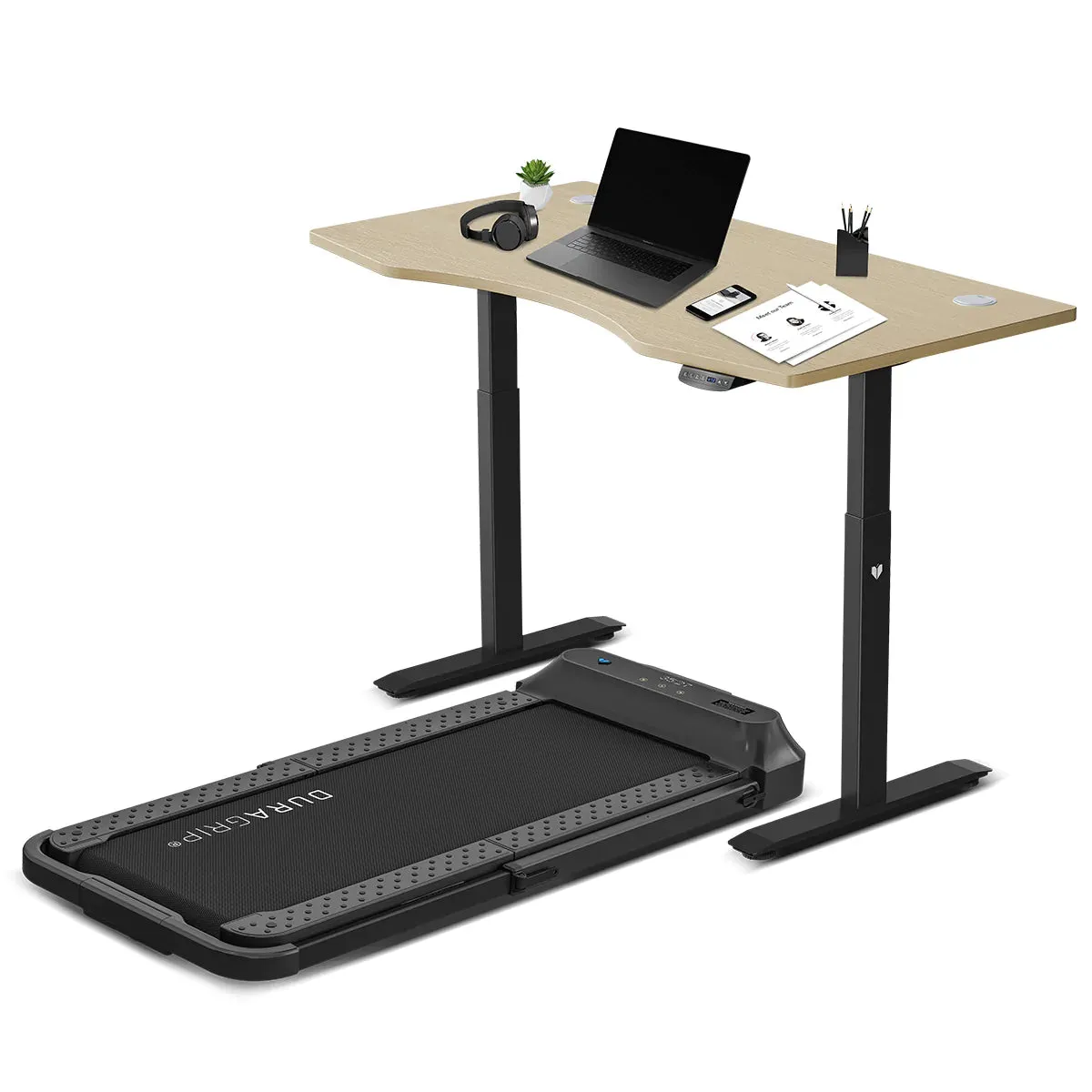 Lifespan Fitness V-FOLD Treadmill with Ergo Desk Automatic Standing Desk