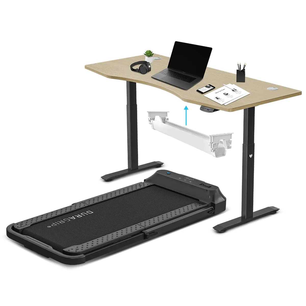 Lifespan Fitness V-FOLD Treadmill with Ergo Desk Automatic Standing Desk