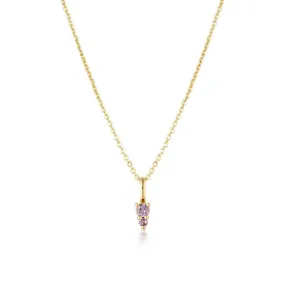 Linda Tahija Binary Gemstone Necklace, Amethyst, Gold or Silver