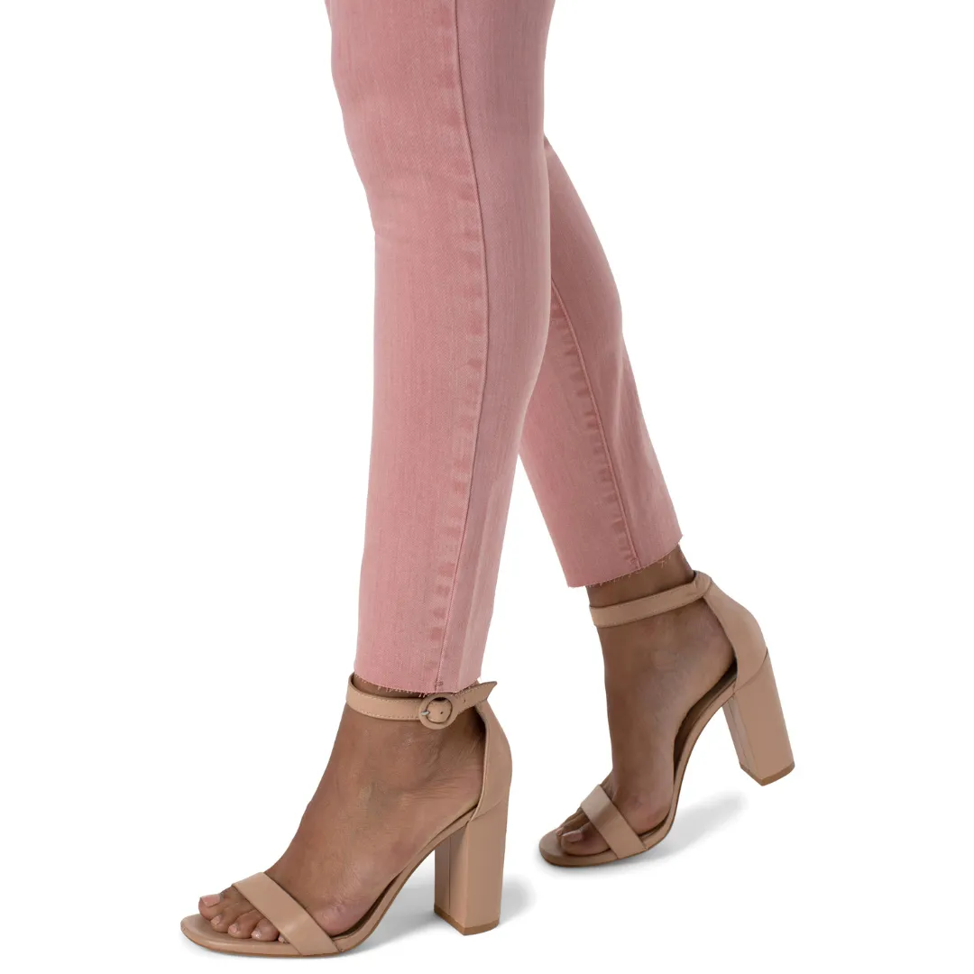 Liverpool Abby Ankle Skinny w Cut Hem (Rose Blush 28" inseam)