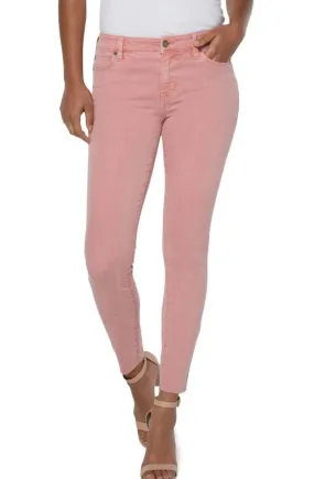 Liverpool Abby Ankle Skinny w Cut Hem (Rose Blush 28" inseam)