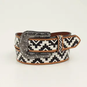 M&F Angel Ranch D140001608 Angel Ranch Belt Zig Zag Diamond Tan Western Belt