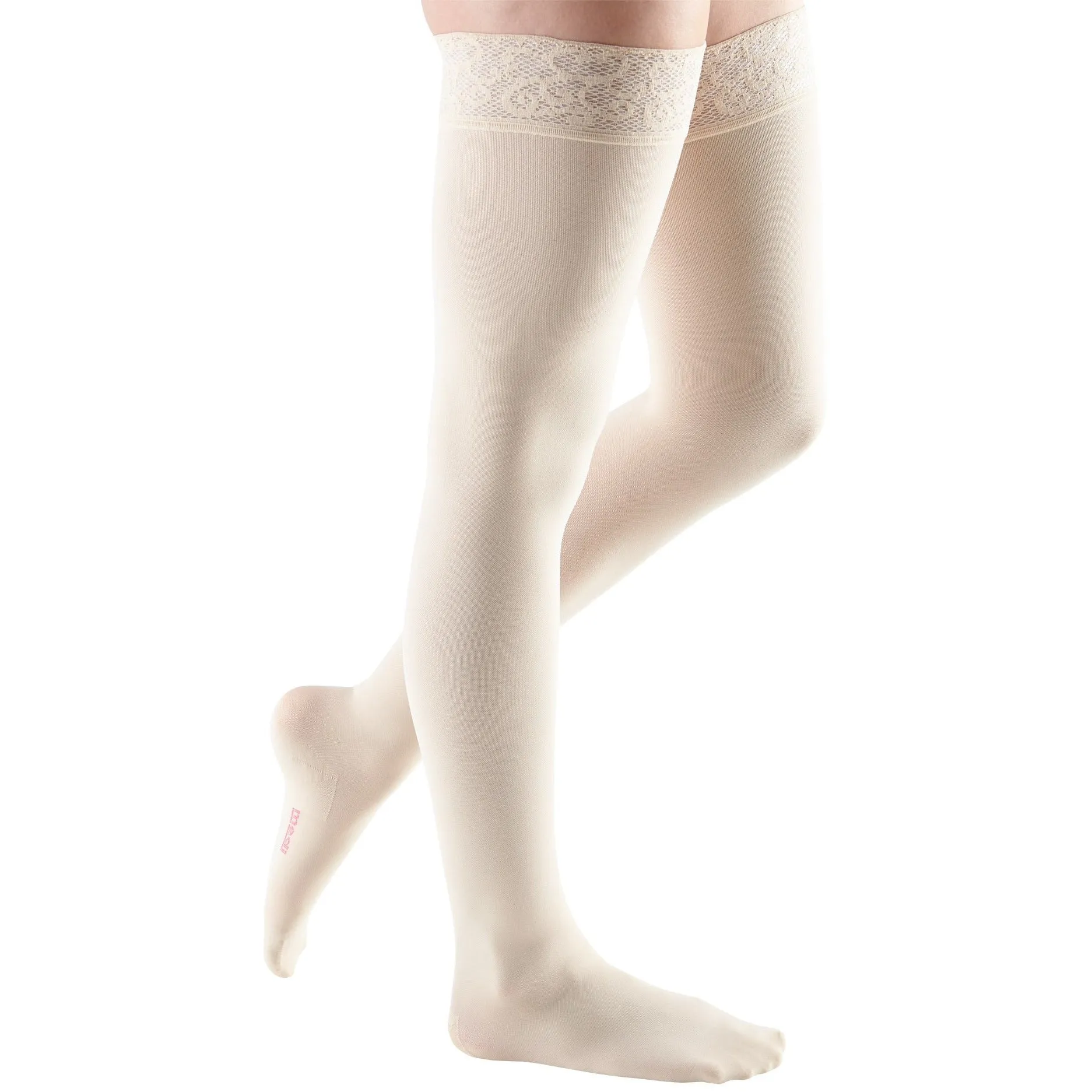 Mediven Comfort Thigh High 15-20 mmHg w/ Lace Silicone Top Band