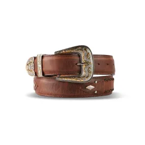 Mens Texas Country Belt Café punta Diamante