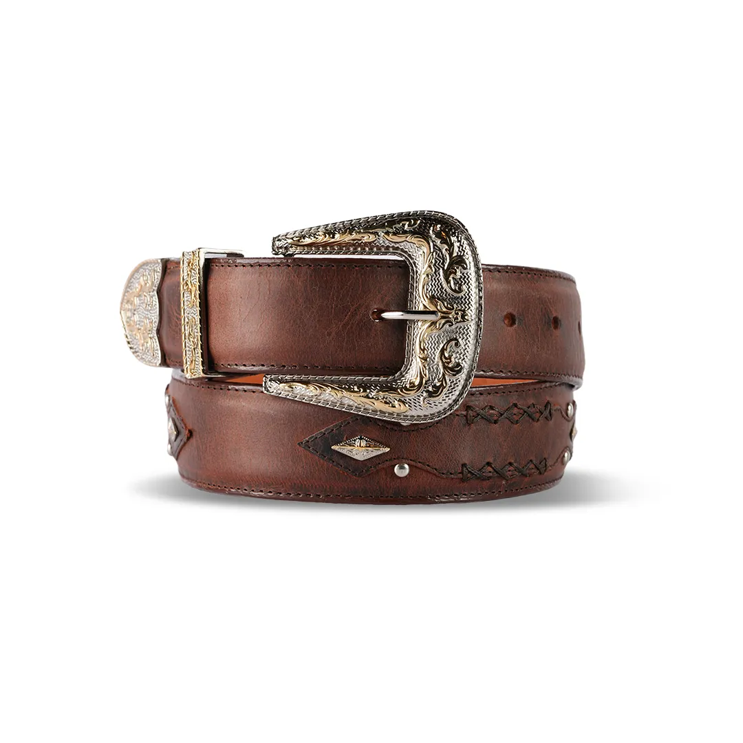 Mens Texas Country Belt Shedon punta Diamante