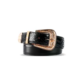 Mens Texas Country Python Negro punta