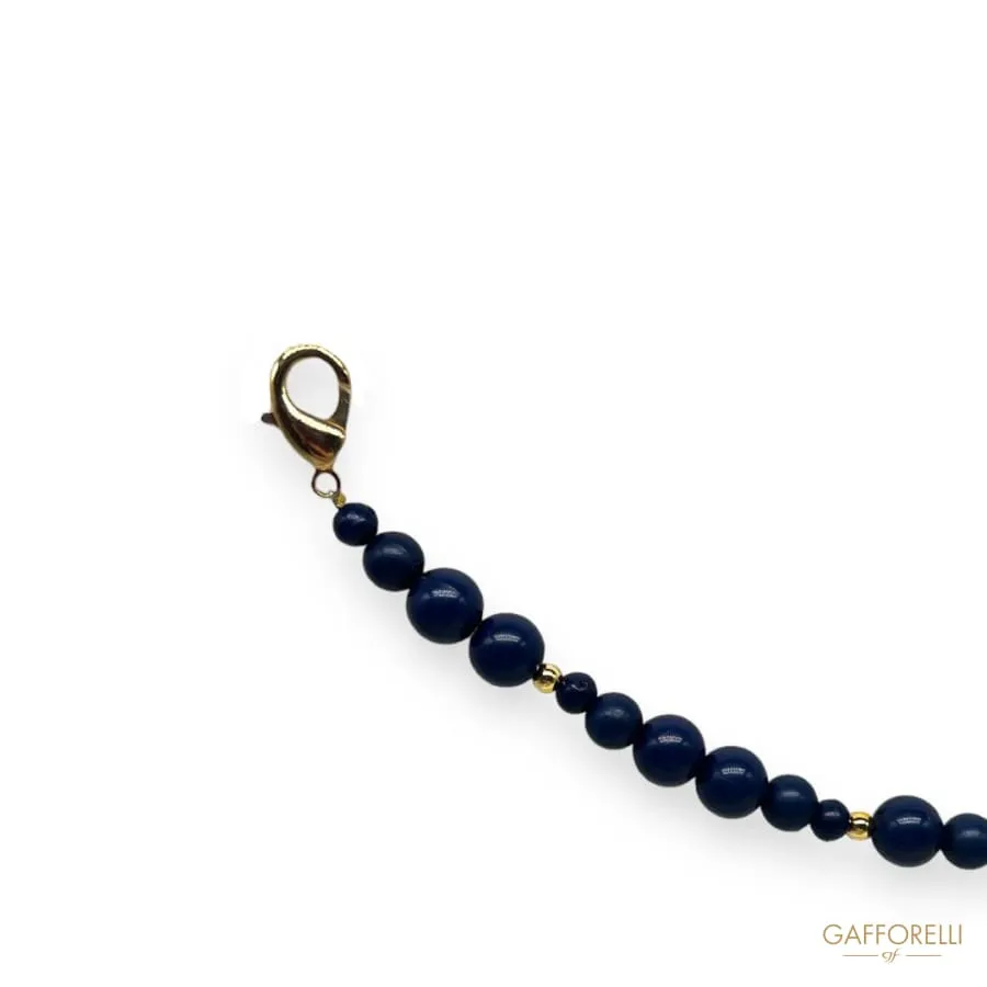 Men's Trouser Chain with Blue and Gold Balls- Art. U427- Gafforelli Srl