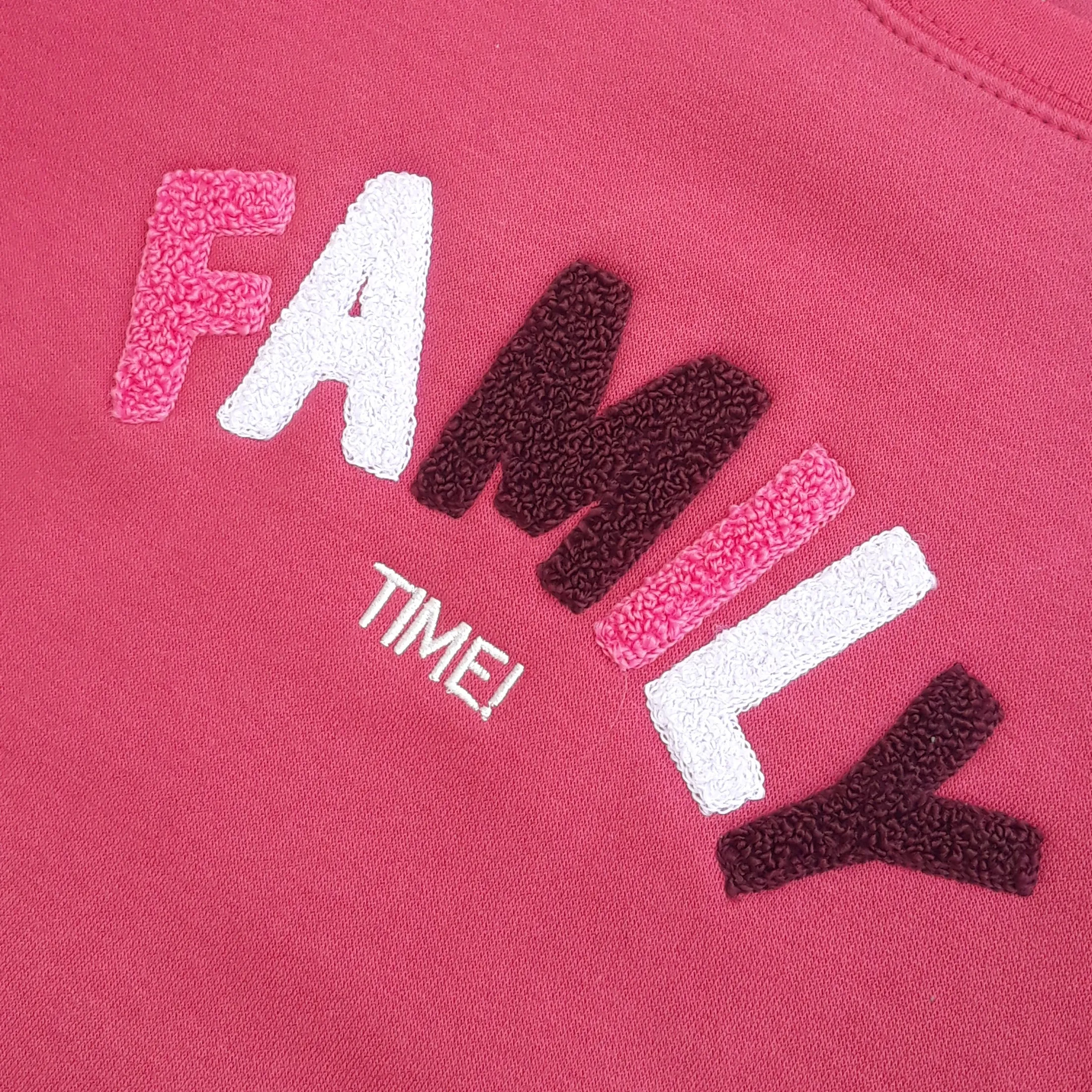 MG - Kids 'Deep Pink' Patched Fleece Sweatshirt MG513