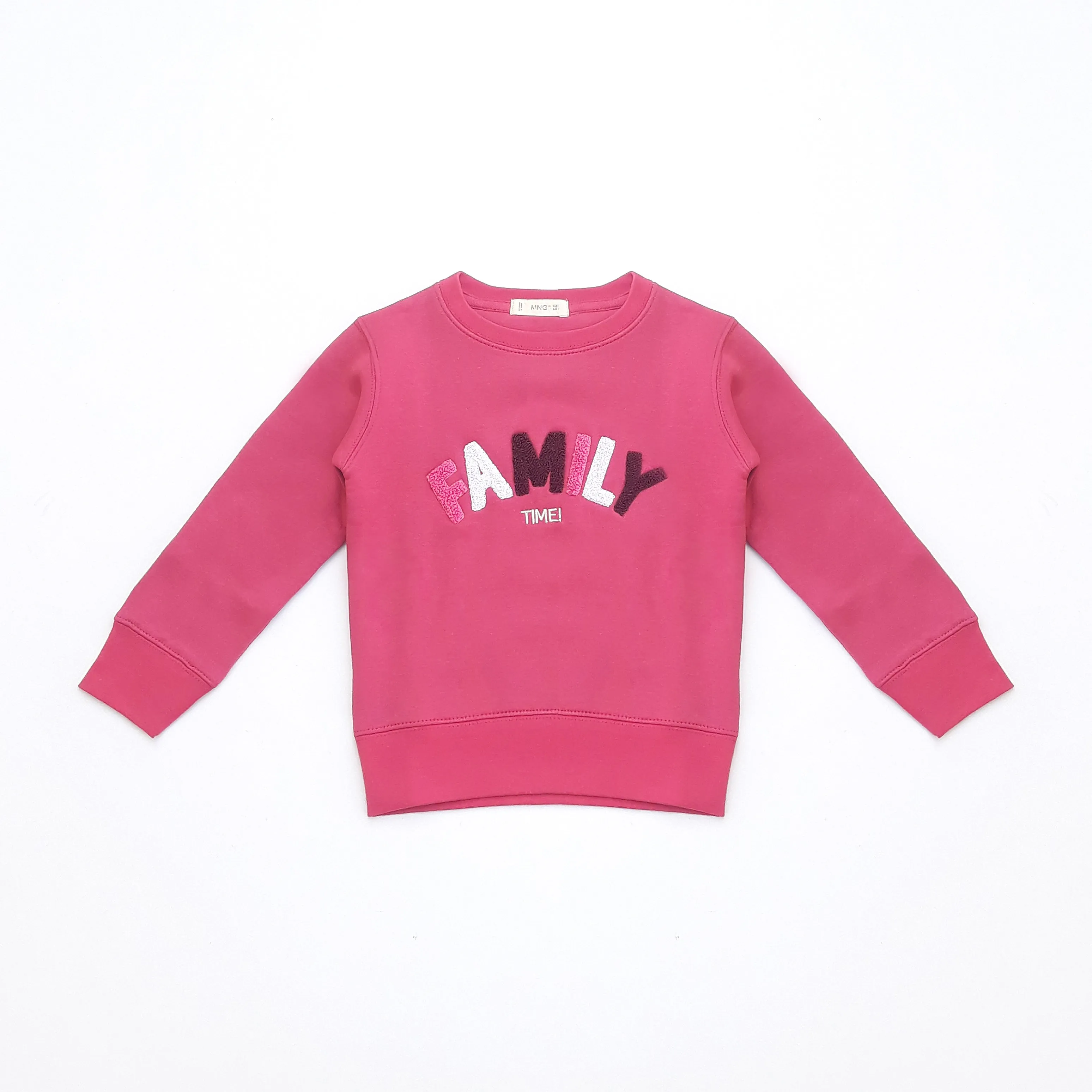 MG - Kids 'Deep Pink' Patched Fleece Sweatshirt MG513