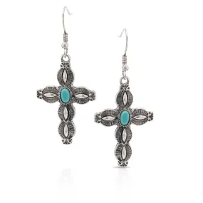 Montana Silversmiths® Women's Faithful Expression Cross Attitude Earrings