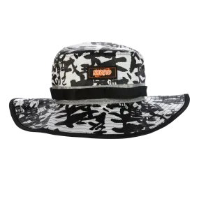 Naruto Allover Black & White Print Boonie Hat