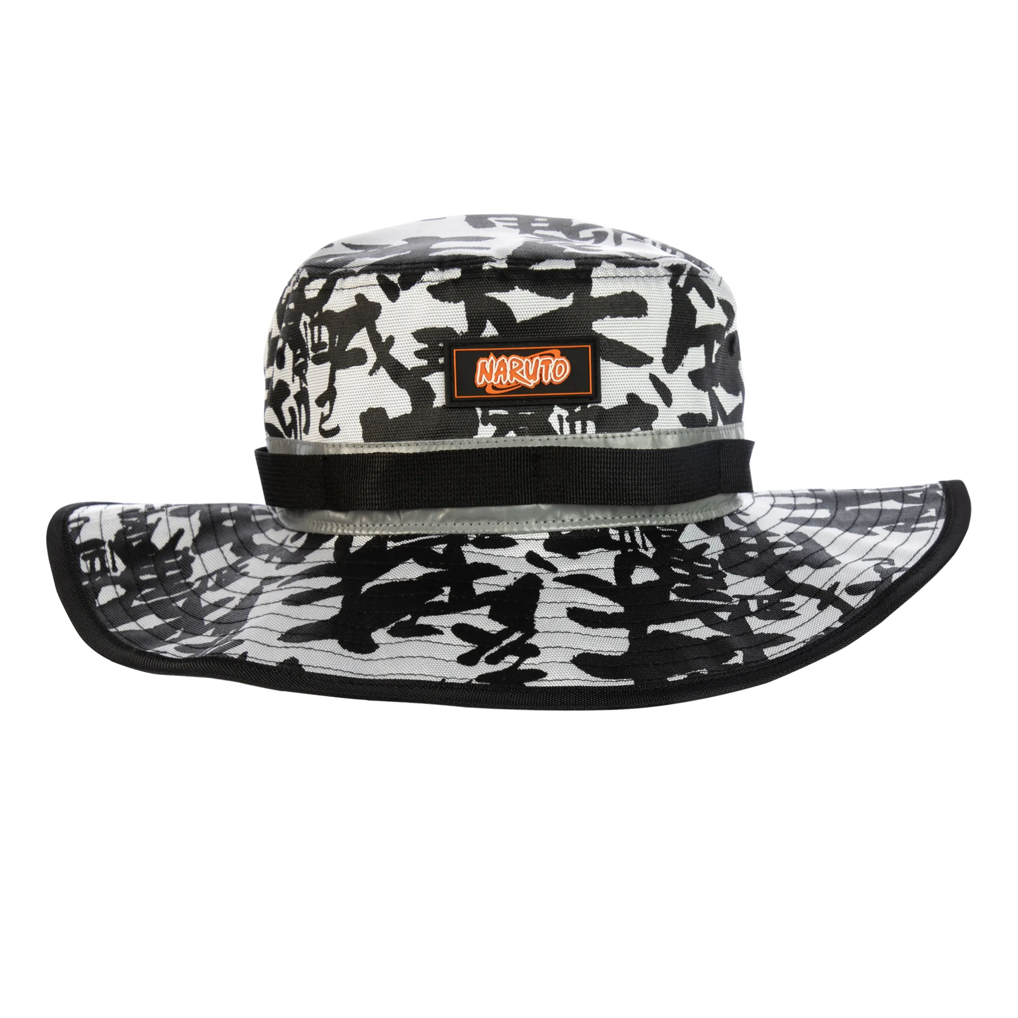 Naruto Allover Black & White Print Boonie Hat