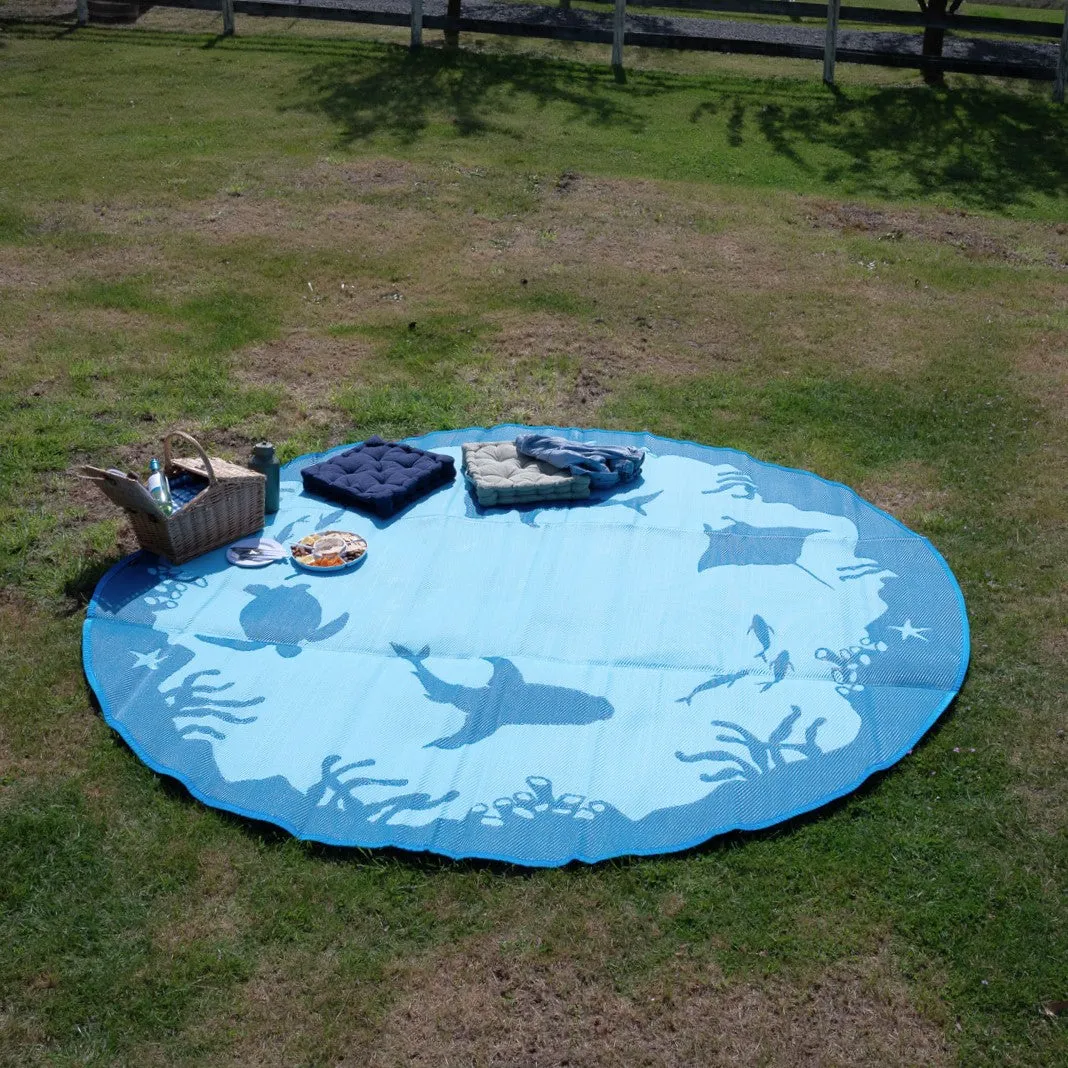 Outdoor Mat - Coral Reef Round 3m x 3m