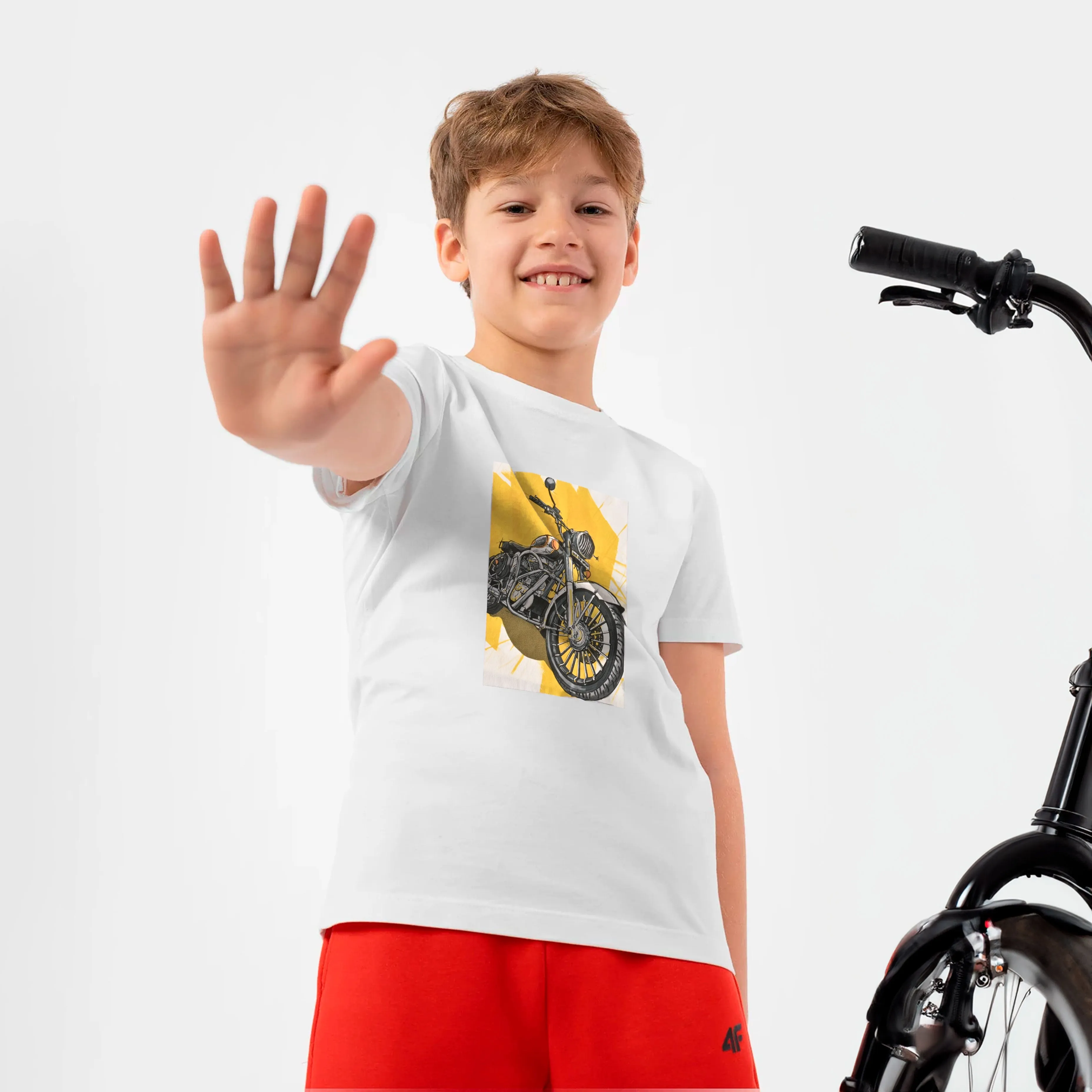 Polo Republica Boy's Bike Printed Tee Shirt