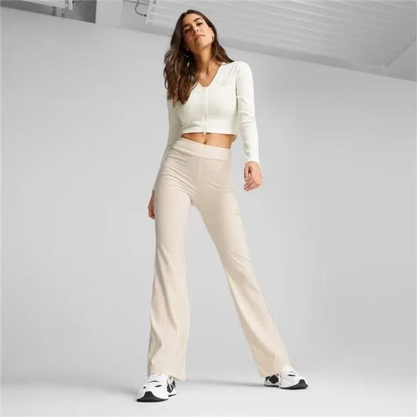 PUMA CLASSICS RIBBED FLARED PANTS