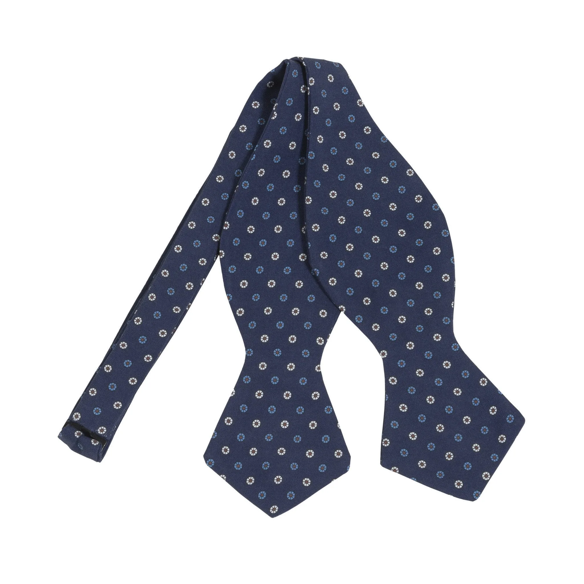 Silk Mini Wheel Print Bowtie