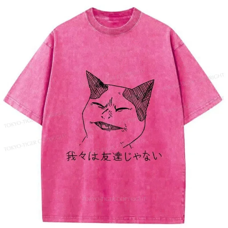 Tokyo-Tiger Cold Cat Washed T-Shirt