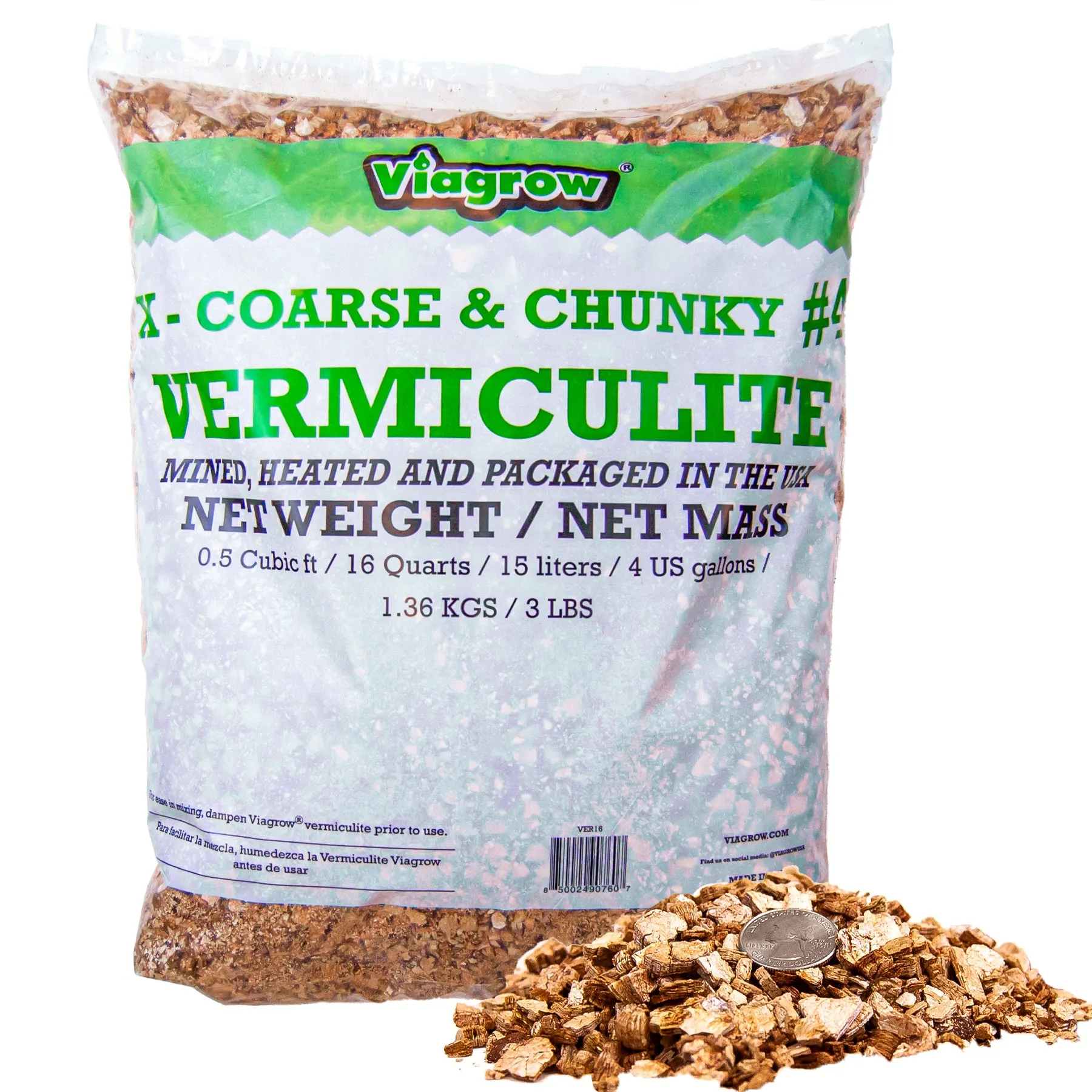 Viagrow 0.5CU. FT. Vermiculite Coarse and Chunky Grade (Pallet of 150)